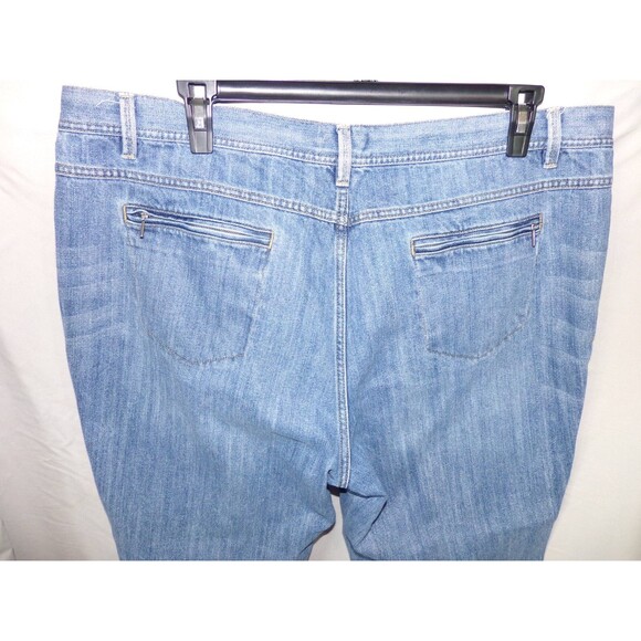 Talbots Jeans Women's Plus Size 24W High Rise Blue Split Cuffs Zip Pockets - Picture 4 of 7